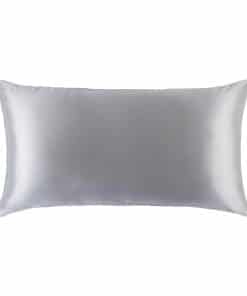 Funda de Almohada de Seda King, Color Plata (20" x 36")