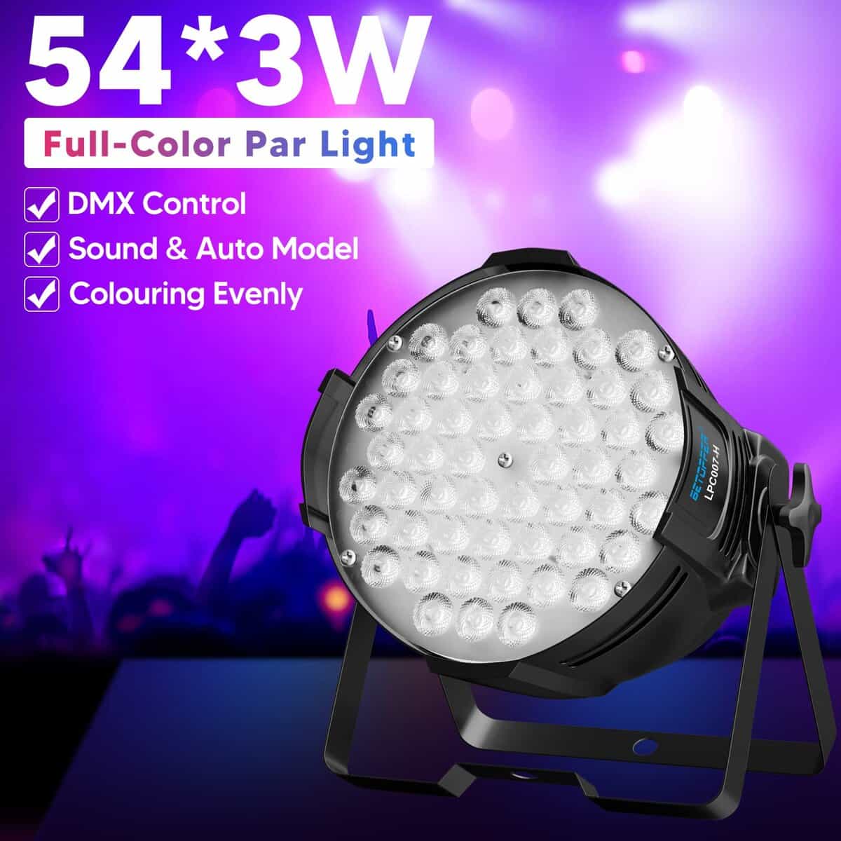 Luces de Escenario LED BETOPPER - 54x3W Luces Par RGB, - Imagen 10