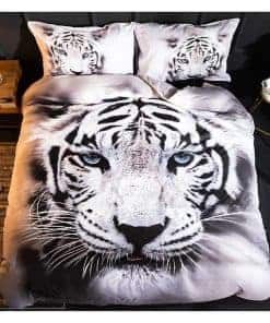 Juego de Cama Homebed White Tiger Queen Size 3D Animal