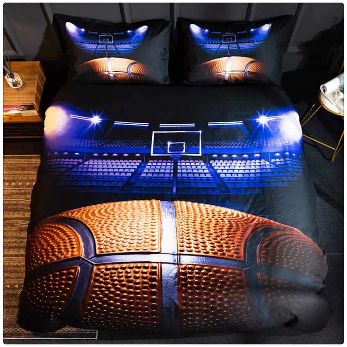 Set de Ropa de Cama 3D de Baloncesto para Adolescentes,