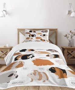 Colcha Lunarable para Cobayas, Diseño Infográfico de Tipos