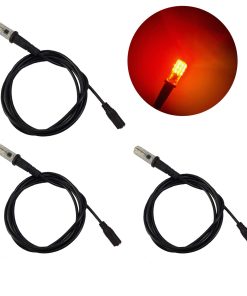 3 Pack de Luces LED Falsas de Fuego Ember Orange con Cable