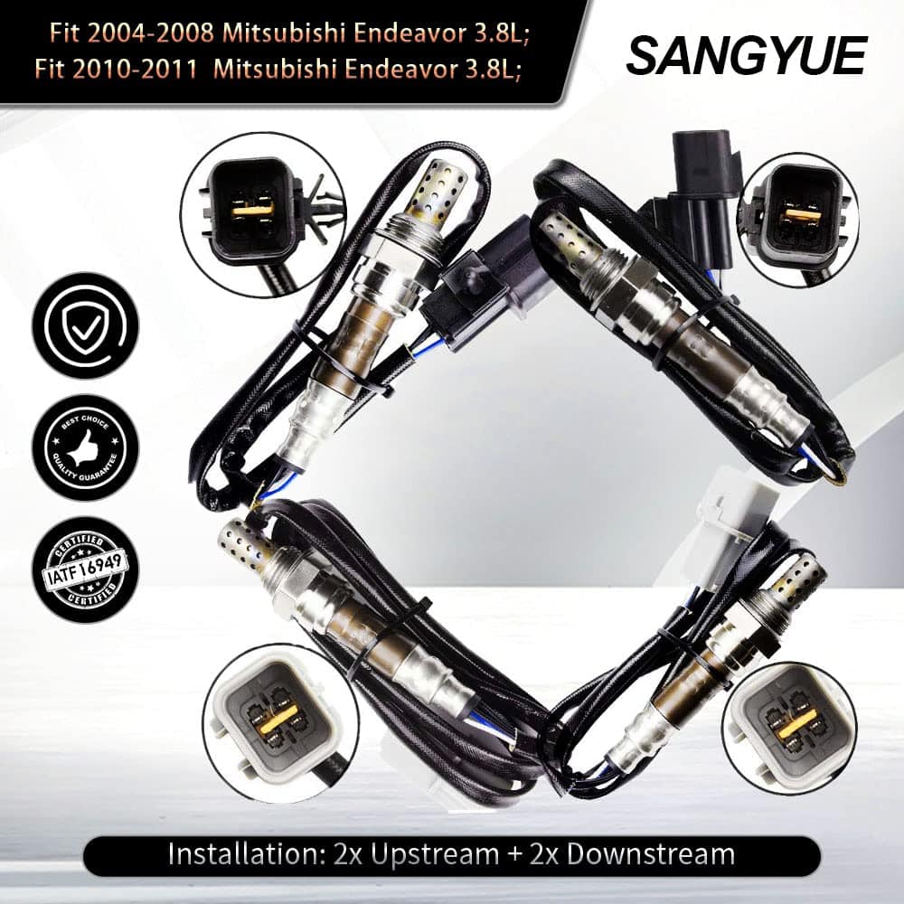 Sangyue 4PCS Sensor de Oxígeno Arriba + Abajo 1 y 2 para - Imagen 3