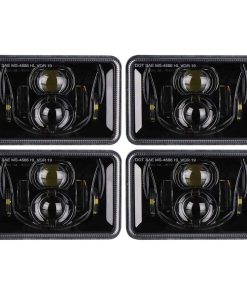Juego de Faros LED Rectangulares de 4x6 pulgadas,