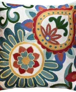 Funda de Almohada Floral Daisy Kashmir Designs Té Azul