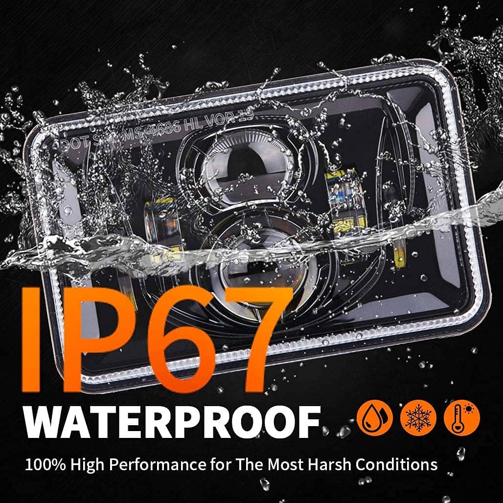 Faros LED Z-OFFROAD 4pcs 60W 4x6 Pulgadas Aprobados por DOT - Imagen 4