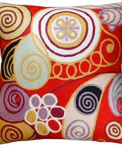 Funda de almohada roja de diseño Kashmir Hilma Al Klint