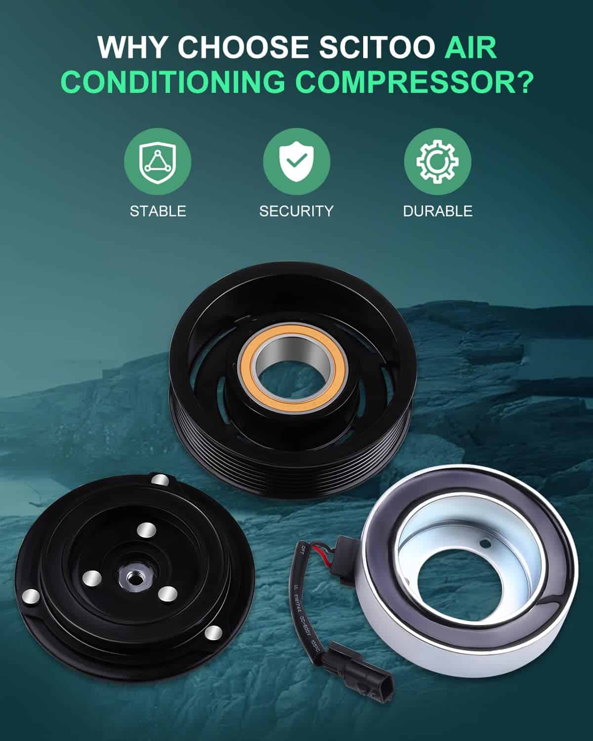 Embrague del compresor de aire acondicionado SCITOO - Imagen 4