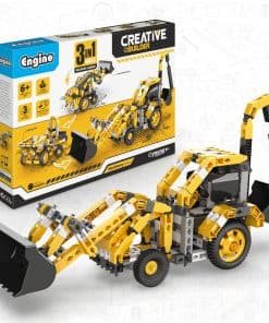 Engino Creative Builder- Backhoe Loader- 3-en-1, Juguetes