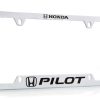 Portaplacas de Metal Cromado con Logo Honda Pilot 4