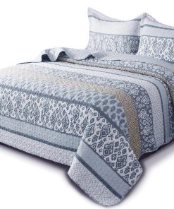 Juego de Colcha Estampada Pre-Lavada Country-Chic de