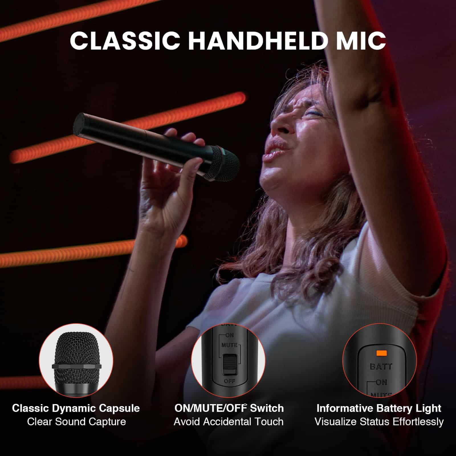 Sistema de Micrófono Inalámbrico Phenyx Pro, 4 Canales de - Imagen 5