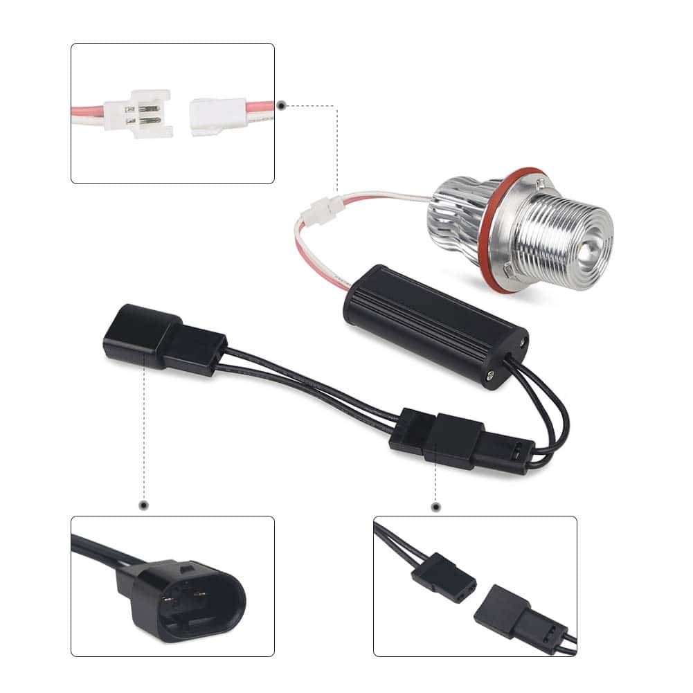 VANJING Compatible con 20W LED Angel Eyes Halo Ring Marker - Imagen 5