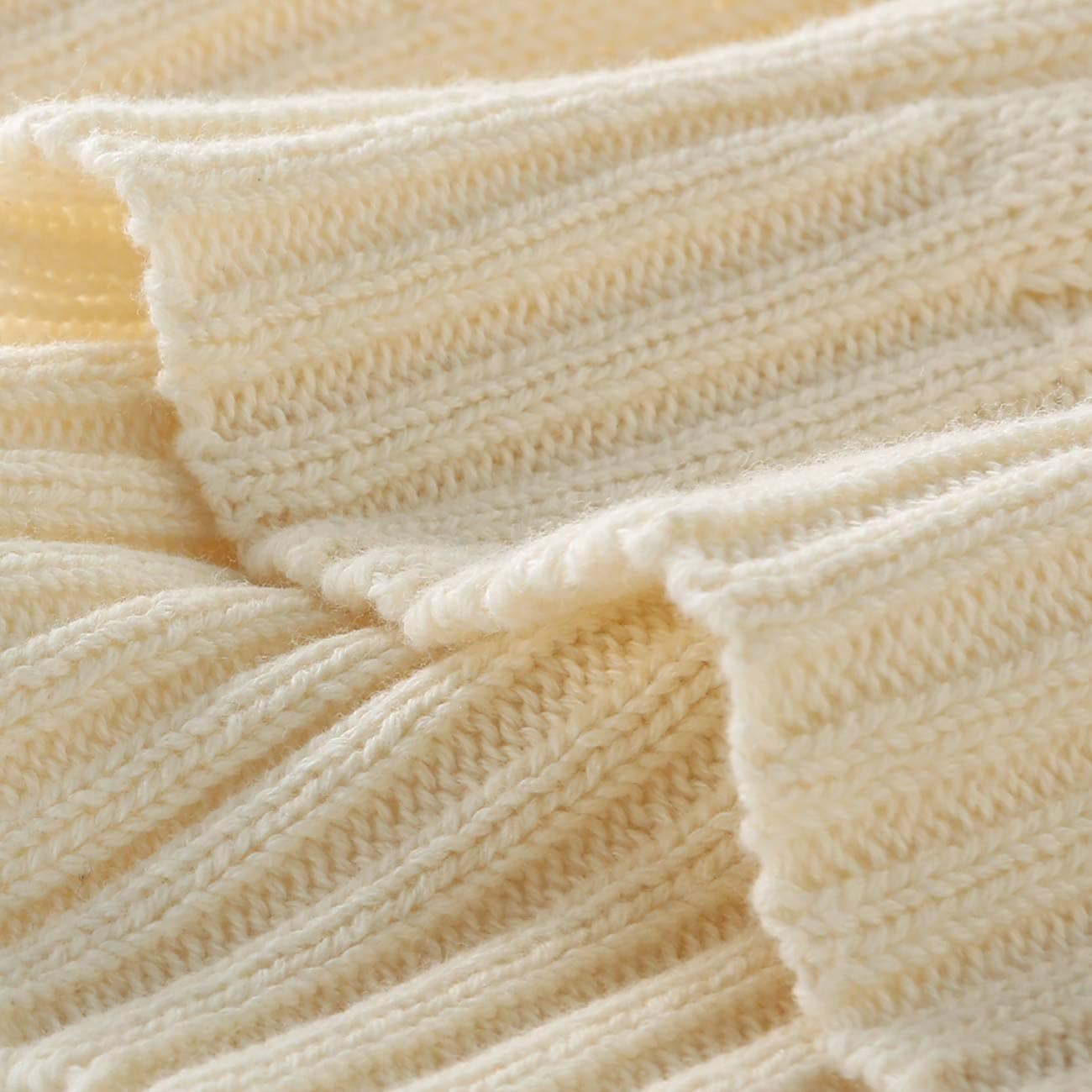 Manta de Lana de Cable 100% Algodón TREELY Súper Suave y - Imagen 7