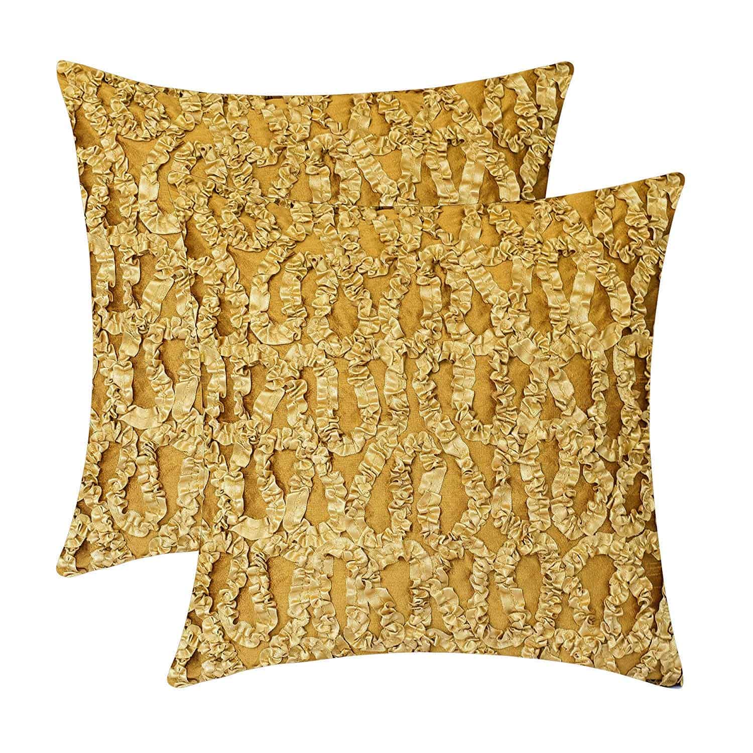 Fundas de Cojín Decorativas Mostaza Amarillo (Trabajo de