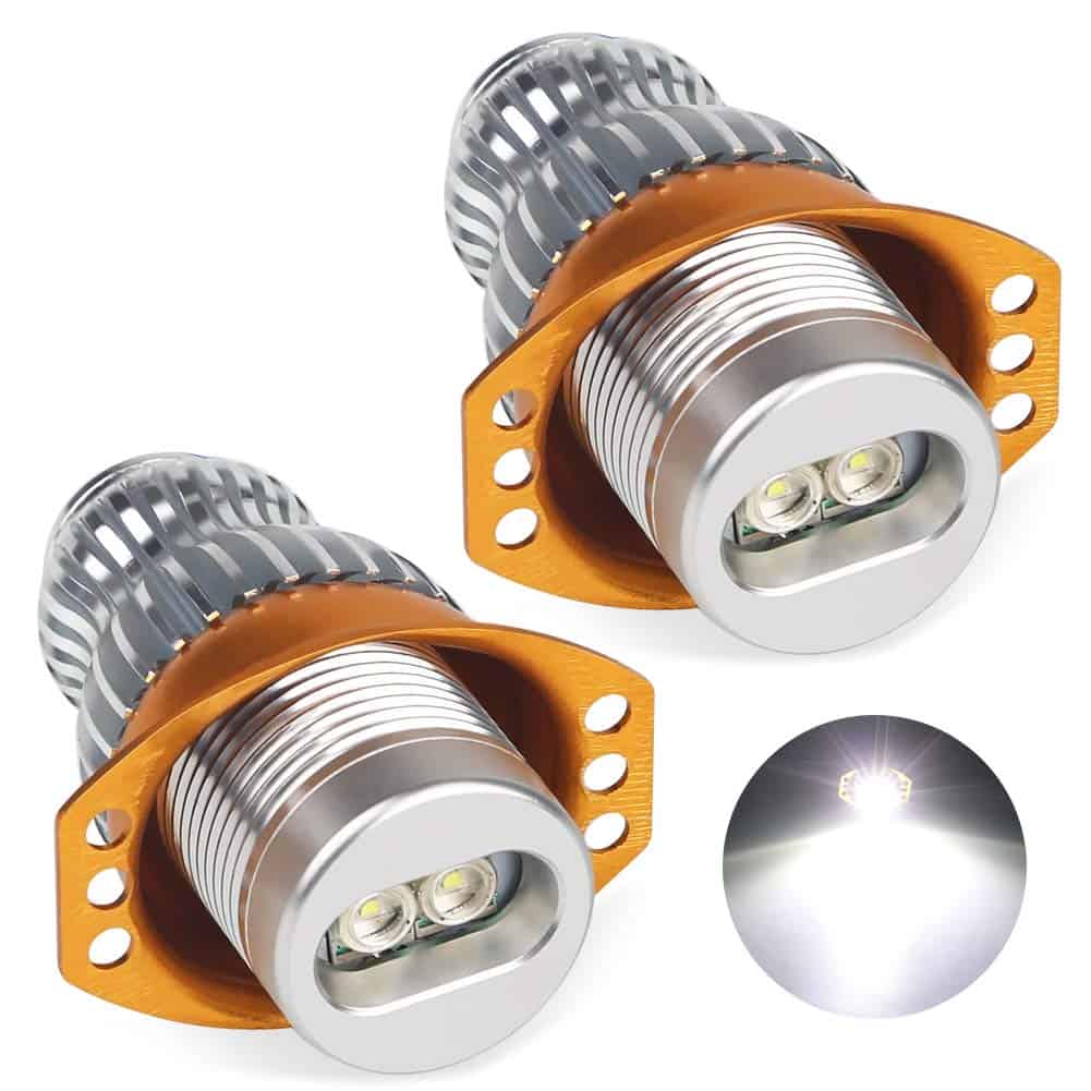 VANJING 2PCS 10W 7000K BMW LED Angel Eyes Halo Light Bulb