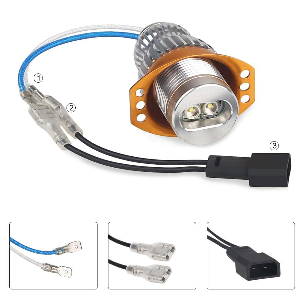 VANJING 2PCS 10W 7000K BMW LED Angel Eyes Halo Light Bulb - Imagen 7