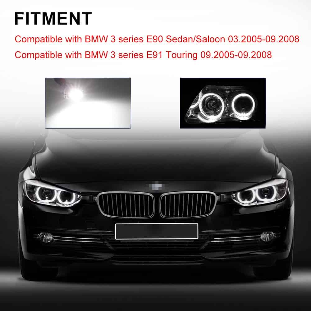 VANJING 2PCS 10W 7000K BMW LED Angel Eyes Halo Light Bulb - Imagen 3