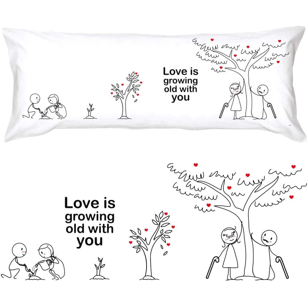 Funda de Almohada BoldLoft Grow Old with You - Regalos de - Imagen 3