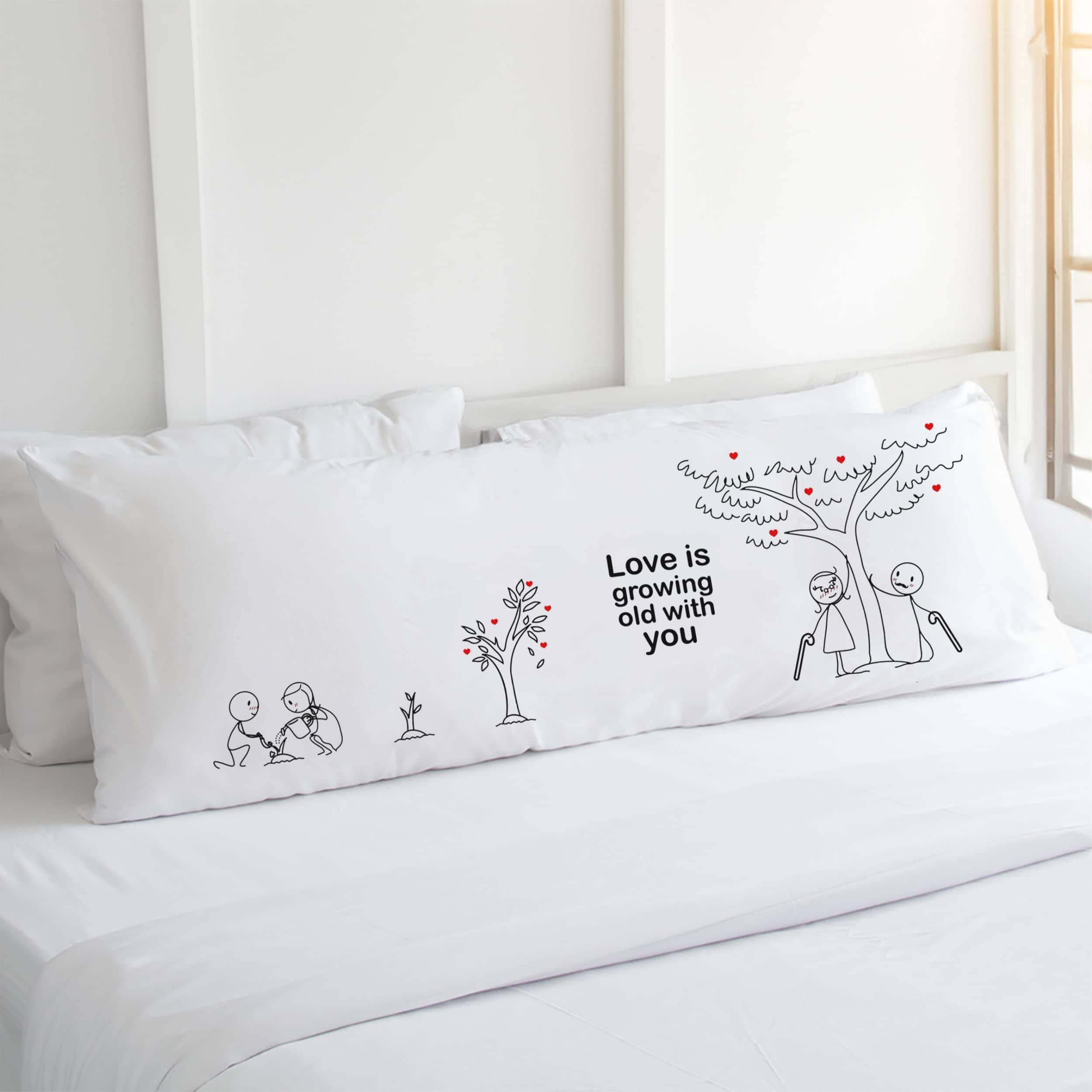 Funda de Almohada BoldLoft Grow Old with You - Regalos de