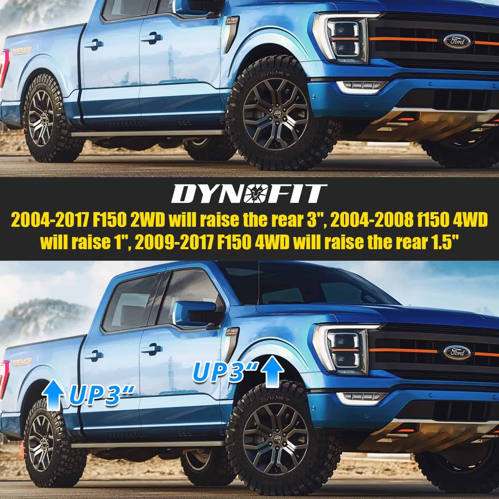 Kit de Bloque Posterior de Nivelación de 3'' Dynofit para - Imagen 8