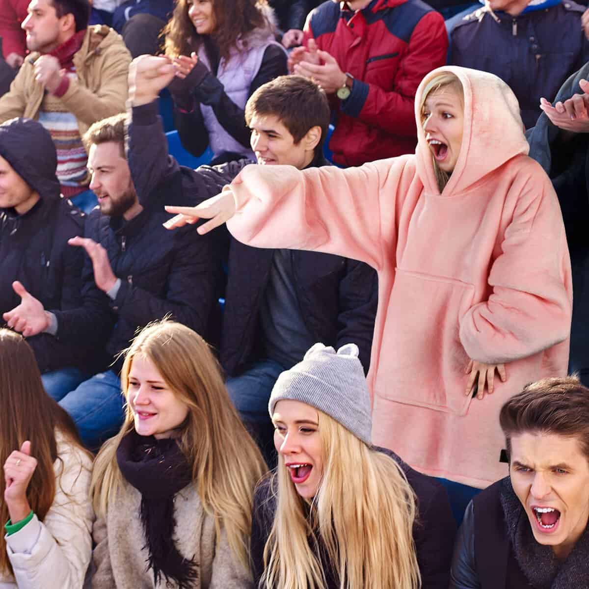 Manta con capucha de franela Catalonia Buffalo Plaid de - Imagen 8