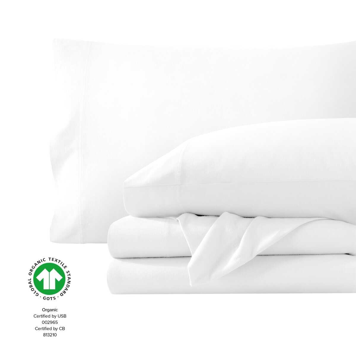 Juego de sábanas 100% algodón orgánico Bare -Blanco - Imagen 7