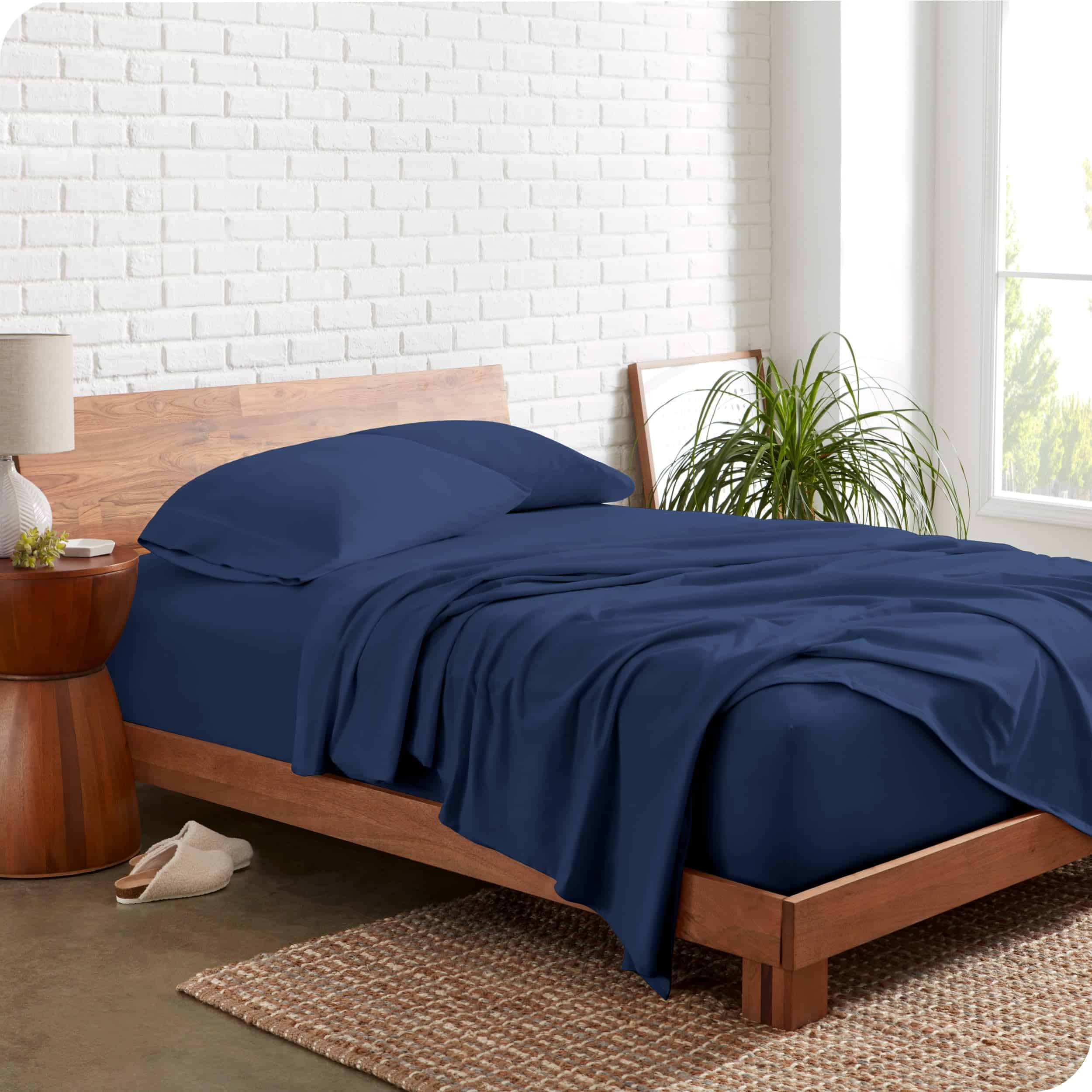 Juego de sábanas de algodón orgánico al 100% Bare Home,