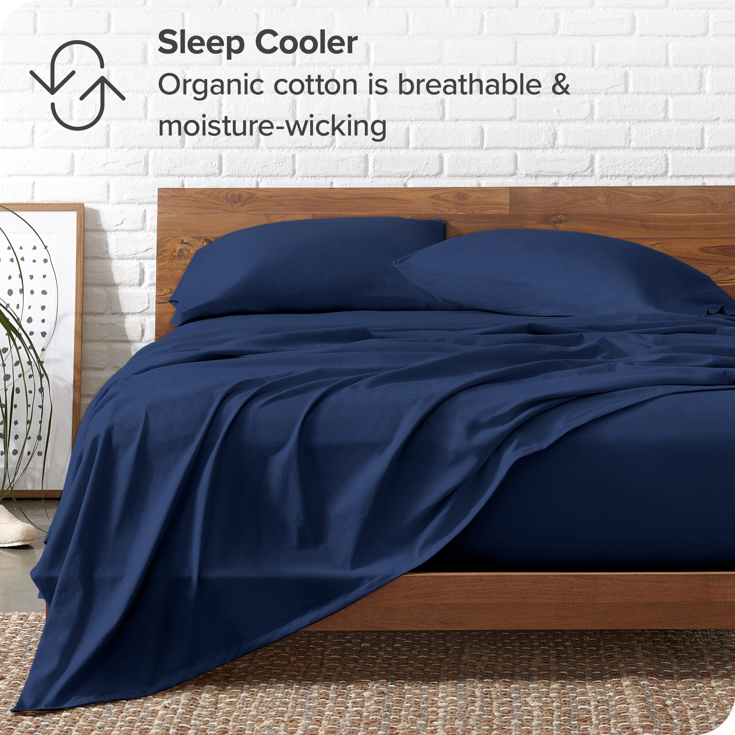 Juego de sábanas de algodón orgánico al 100% Bare Home, - Imagen 5