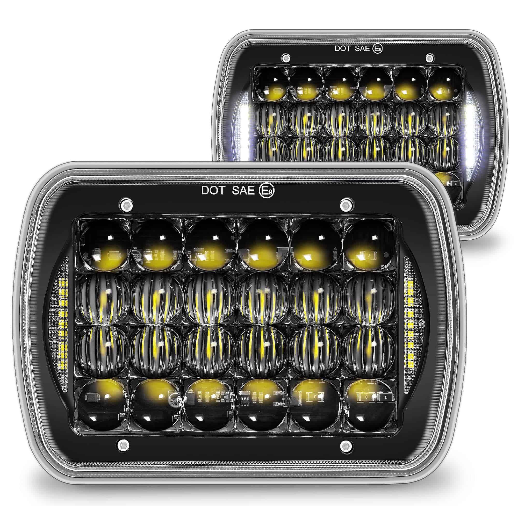Faros LED TRUE MODS 7x6 5x7 para Jeep Wrangler -Negro