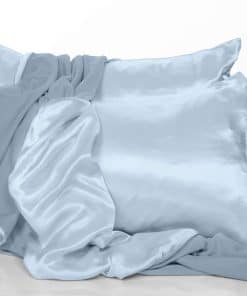 Fundas de Almohada Estándar de Satén Morning Blue de PJ