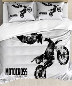 Lunarable Juego de Funda nórdica para Motocicleta Sucia,