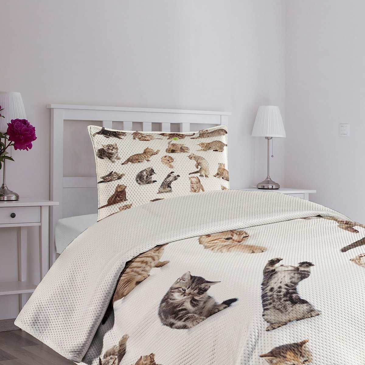Colcha Lunarable de Gatos, Grupo de Divertidos y Juguetones - Imagen 8