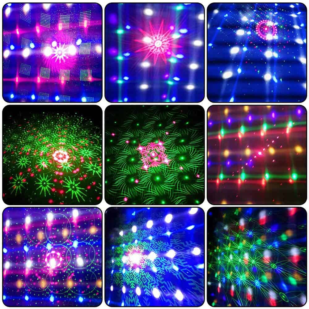 Luces de fiesta bola de discoteca QinGers luz de proyector - Imagen 5