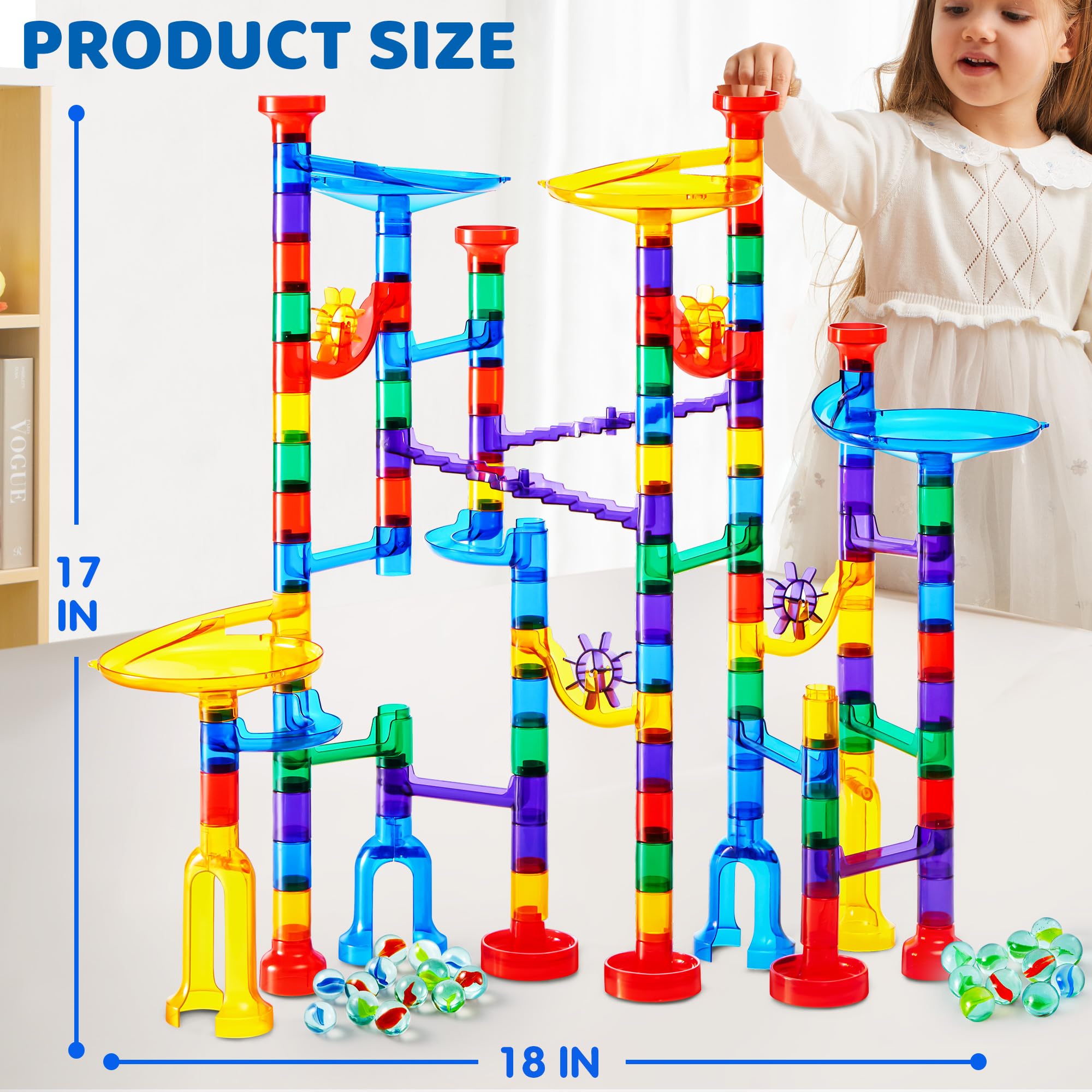 JOYIN 150Pcs Glowing Marble Run- Juego de Bloques de - Imagen 6