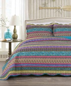 Juego de Colcha Chezmoi Collection Odette 3 Piezas Boho