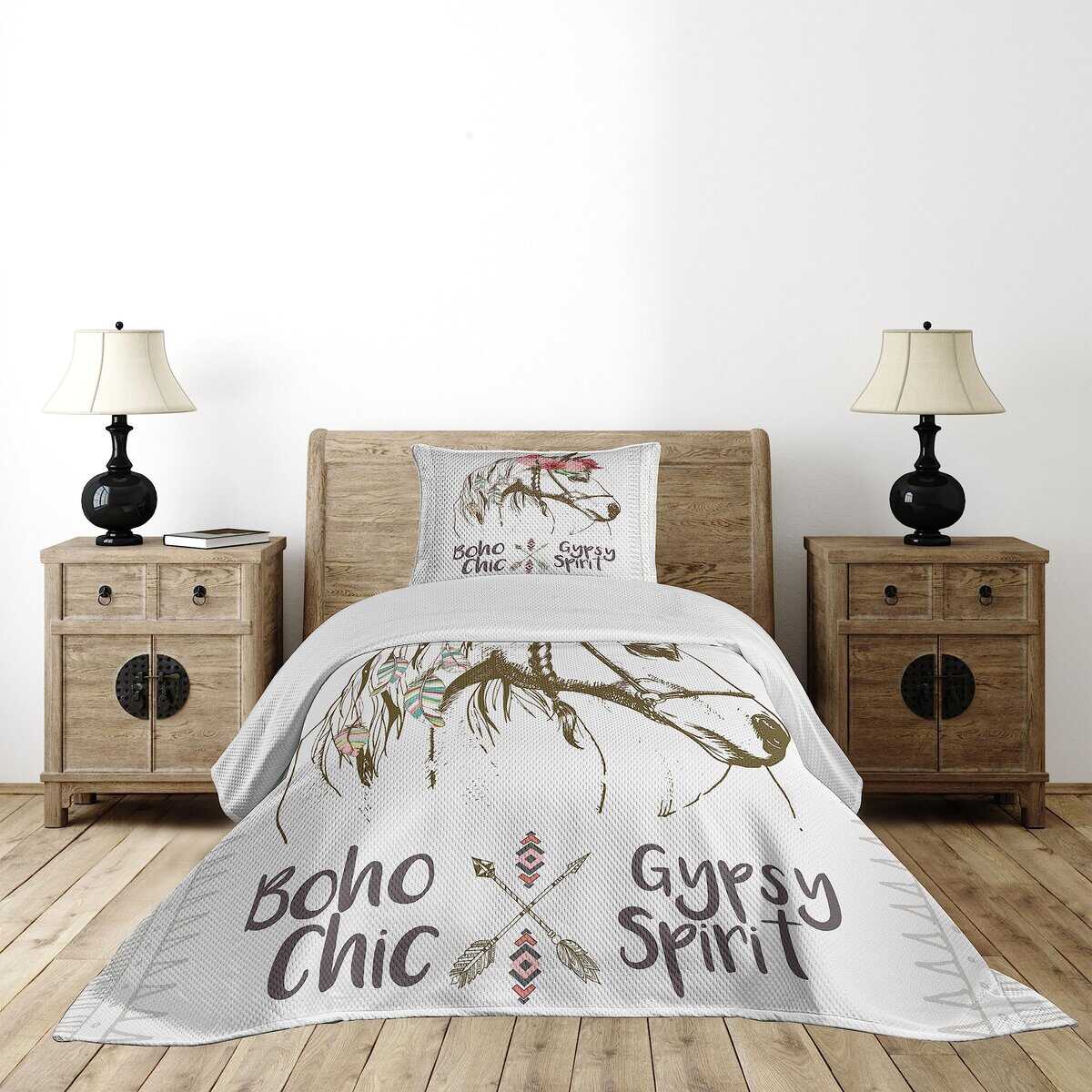 Juego de Colcha Lunarable para Twin Size, Cabeza de Caballo - Imagen 3