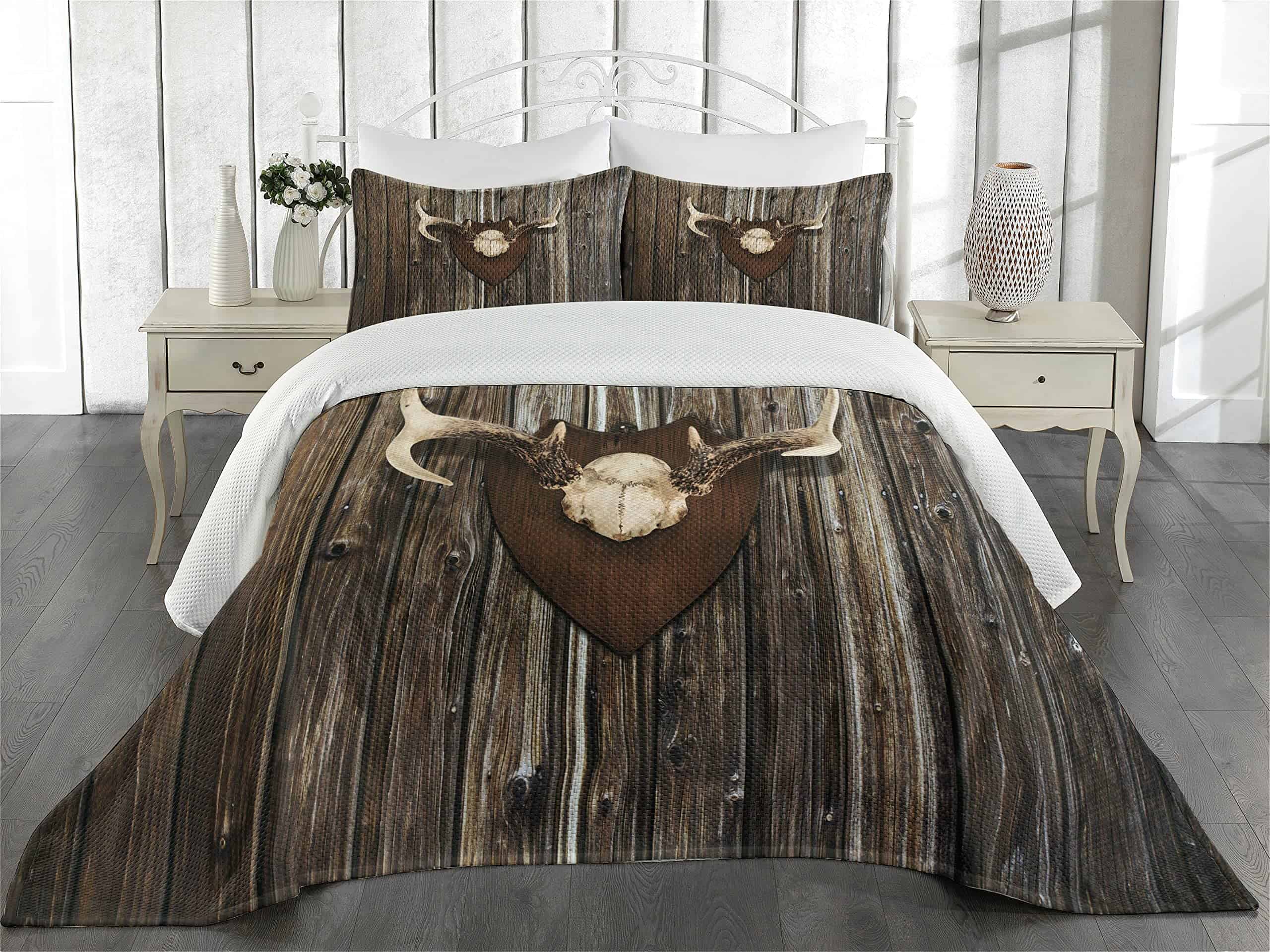 Colcha de Lunarable Antler, Rustic Home Cottage Cabin Wall - Imagen 3