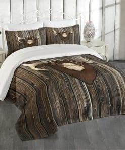 Colcha de Lunarable Antler, Rustic Home Cottage Cabin Wall