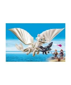 Playmobil Cómo Entrenar a tu Dragón III Light Fury con Bebé