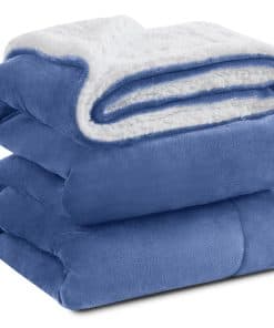 Manta de Tiro KAWAHOME de Sherpa para Cama - Extra Cálida y