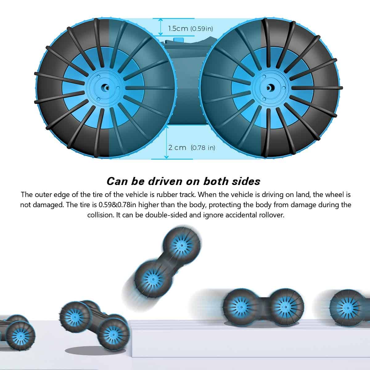 Carro Barco Anfibio Control Remoto para Niños de 6 a 12 - Imagen 5