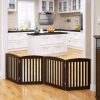 PAWLAND Puerta de mascotas de madera plegable independiente