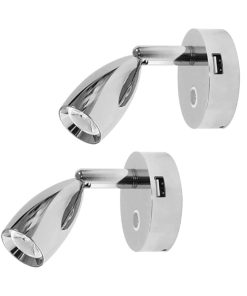 THALASSA 12V Foco USB de Lectura para RV - Interruptor