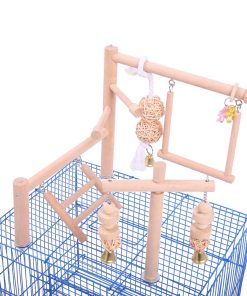 Juego de Soporte de Jaula para Pájaros QBLEEV - Soportes de