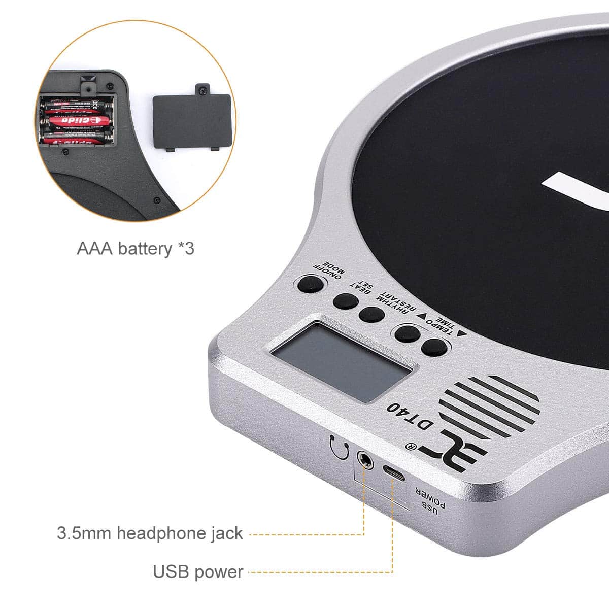 Pad de práctica electrónica EX con soporte, bolsa y - Imagen 5