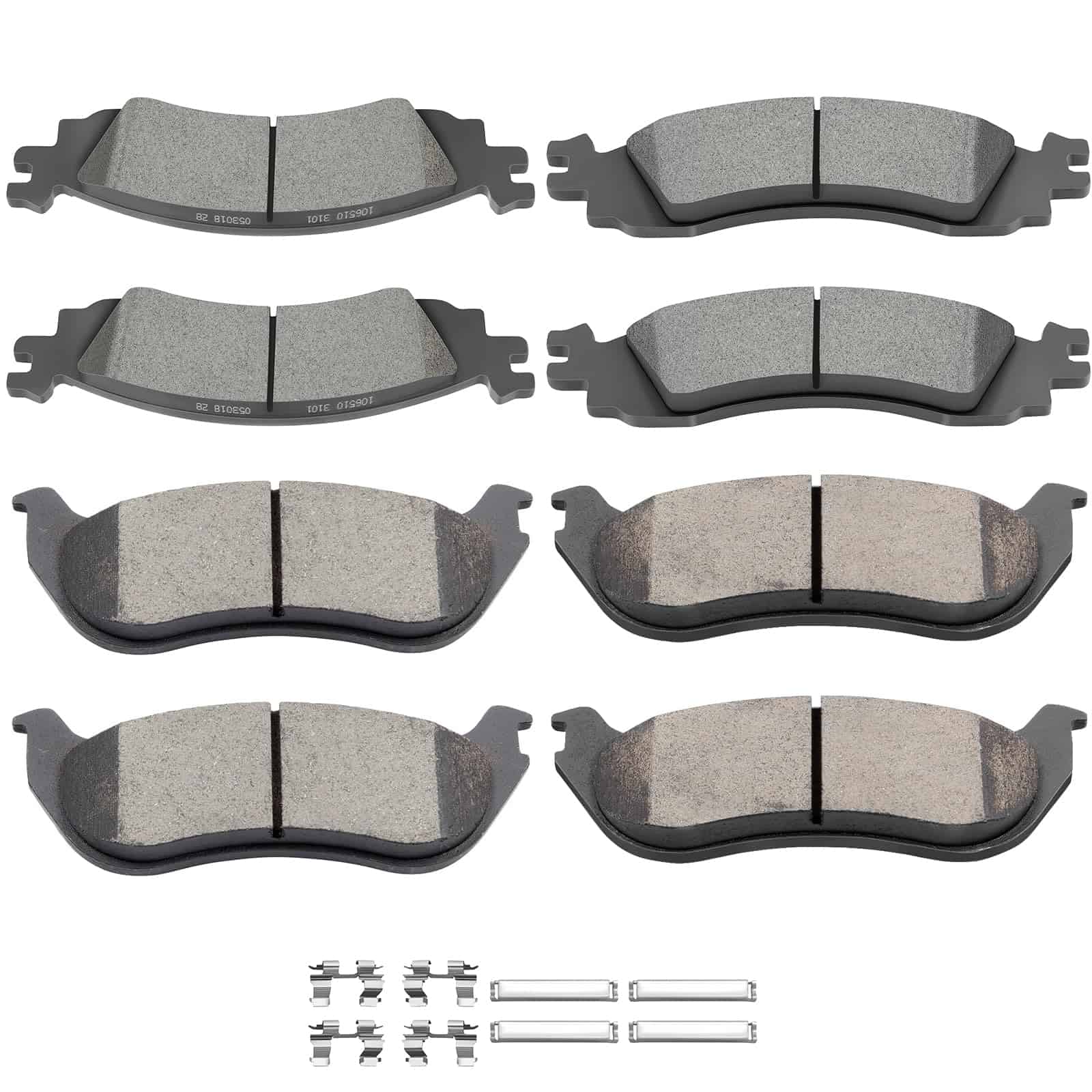 Juego de Pastillas de Freno de Cerámica, SCITOO 8pcs Kit de