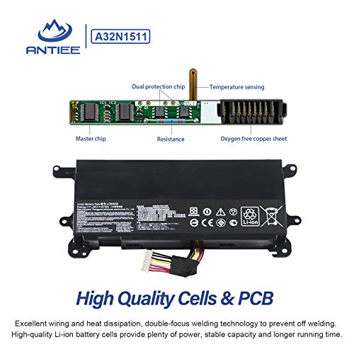 Batería de computadora portátil ANTIEE A32N1511 para ASUS - Imagen 4