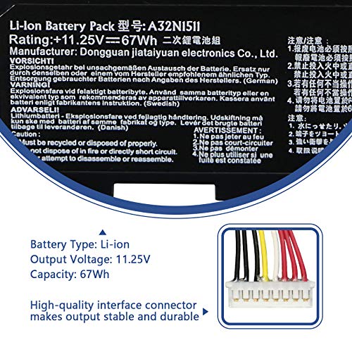Batería de computadora portátil ANTIEE A32N1511 para ASUS - Imagen 3