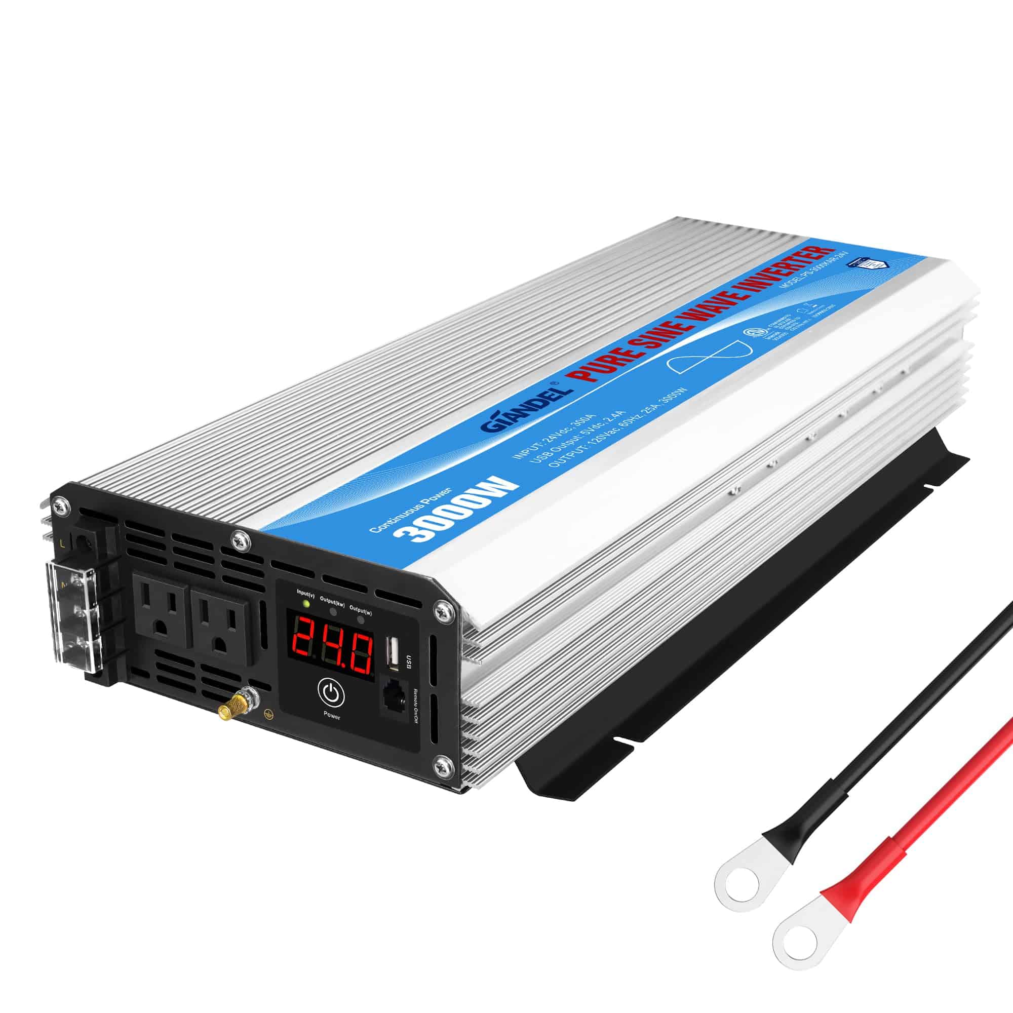 Inversor de Corriente Onda Sinusoidal Pura 24V 3000 Vatios